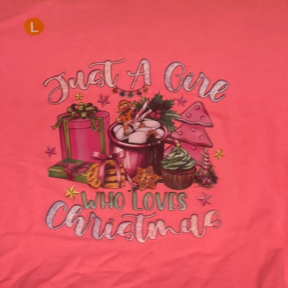 Tops - NWOT PINK CHRISTMAS SHIRT